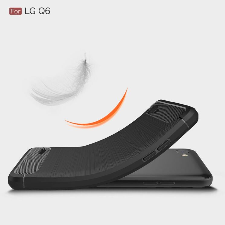 Захисний чохол UniCase Carbon для LG Q6 / Q6a - Black: фото 9 з 11