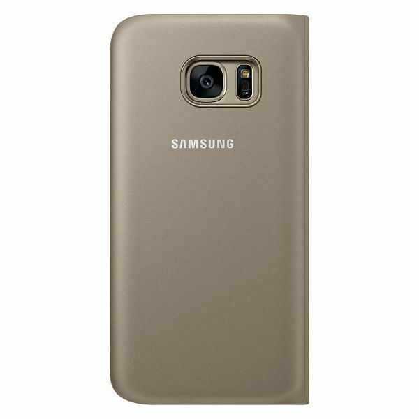 Чехол Flip Cover для Samsung Galaxy S7 (G930) EF-WG930PFEGRU - Gold: фото 3 из 4