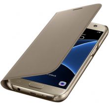 Чохол Flip Cover для Samsung Galaxy S7 (G930) EF-WG930PFEGRU - Gold: фото 1 з 4