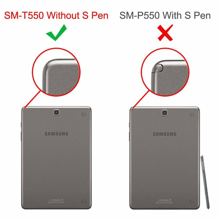 Чохол UniCase Slim для Samsung Galaxy Tab A 9.7 (T550/551) - White: фото 12 з 14