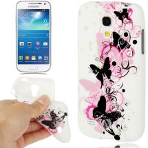 Силиконовая накладка Deexe Flower Pattern для Samsung Galaxy S4 mini (i9190) - Dancing Butterflies: фото 1 из 4