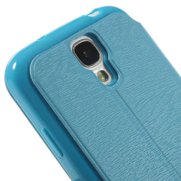 Чехол Deexe Wood Grain для Samsung Galaxy S4 (i9500) - Blue: фото 8 из 10