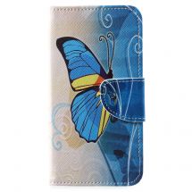 Чехол-книжка Deexe Color Wallet для Motorola Moto E5 Play - Blue Butterfly: фото 1 из 5