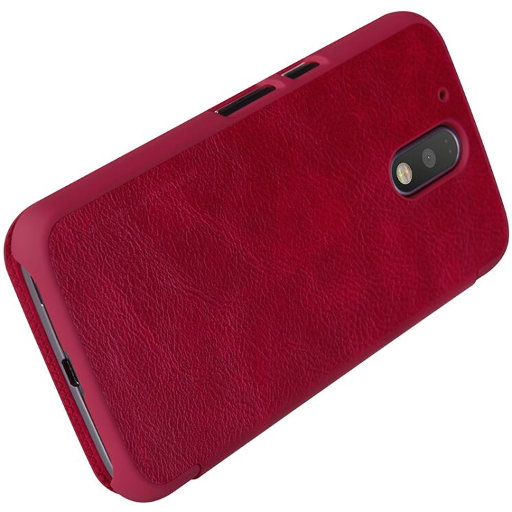 Чехол NILLKIN Qin Series для Motorola Moto G4/G4 Plus - Red: фото 2 из 17