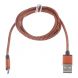 Дата-кабель Deexe Braided Cord (microUSB / 3m) - Orange (CA-0648O). Фото 2 з 2