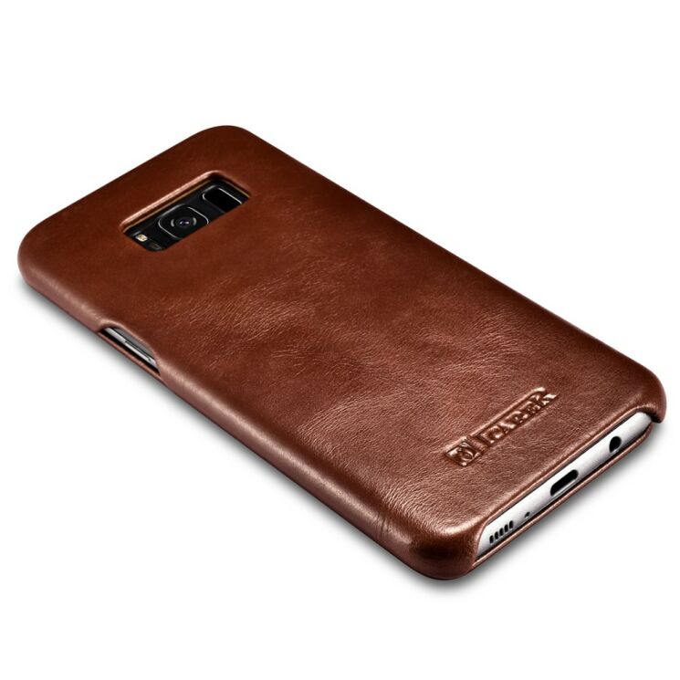 Кожаный чехол-книжка ICARER Slim Flip для Samsung Galaxy S8 Plus (G955) - Brown: фото 7 з 15