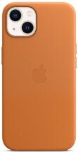Оригінальний чохол Leather Case with MagSafe для Apple iPhone 13 (MM103ZE/A) - Golden Brown: фото 1 з 5