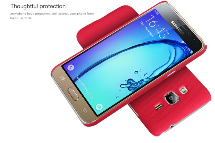 Пластиковая накладка NILLKIN Frosted Shield для Samsung Galaxy J3 2016 (J320) - Red: фото 17 из 17
