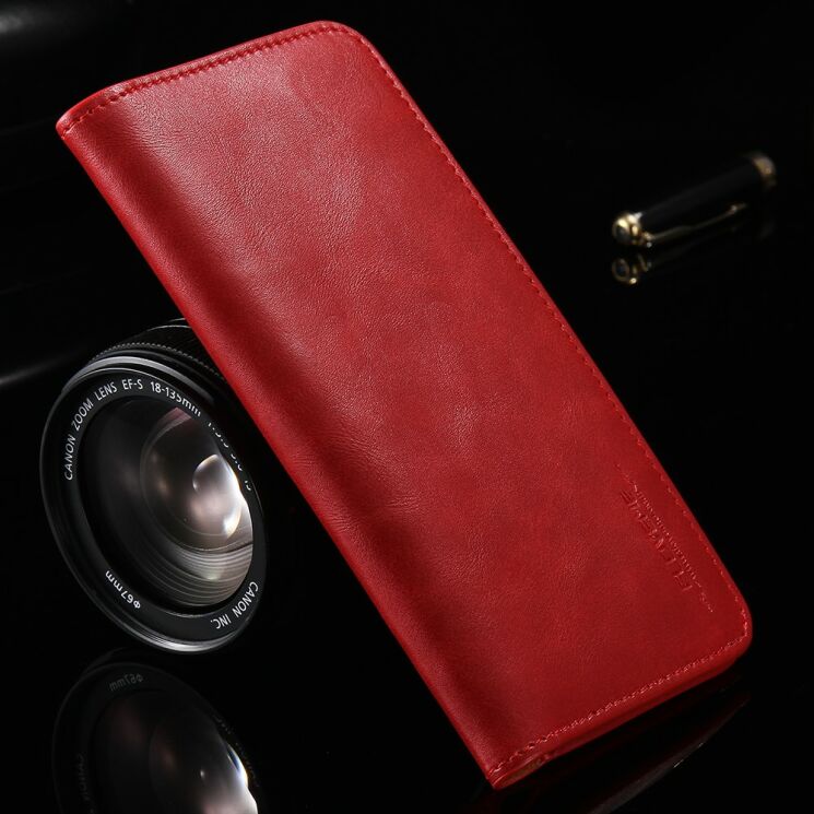 Универсальный чехол-портмоне FLOVEME Retro Wallet для смартфонов - Red: фото 2 из 11