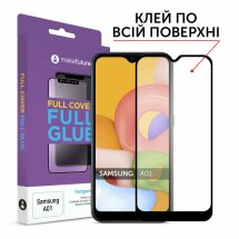 Захисне скло MakeFuture FullGlue Cover для Samsung Galaxy A01 (A015) - Black: фото 1 з 6