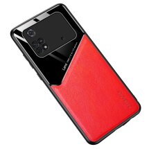 Защитный чехол Deexe Magnetic Leather Cover для Xiaomi Poco X4 Pro - Red: фото 1 из 9