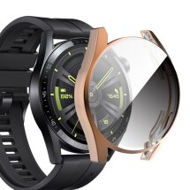 Захисний чохол Deexe Silicone Frame для Huawei Watch GT 3 (42mm) - Rose Gold: фото 1 з 5