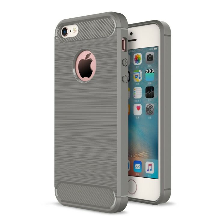 Защитный чехол UniCase Carbon для iPhone 5/5s/SE - Gray: фото 1 из 9