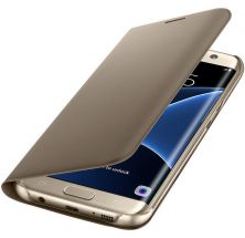Чехол Flip Wallet для Samsung Galaxy S7 edge (G935) EF-WG935PFEGRU - Gold: фото 1 из 5