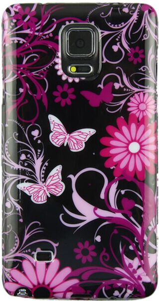 Силиконовая накладка Deexe Flower Pattern для Samsung Galaxy Note 4 (N910) - Flovers & Butterflies: фото 1 з 4
