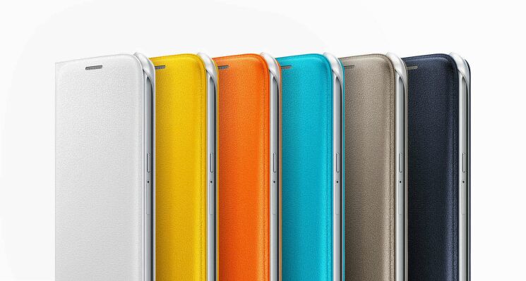 Чехол Flip Wallet PU для Samsung S6 (G920) EF-WG920PLEGRU - Orange: фото 5 из 8