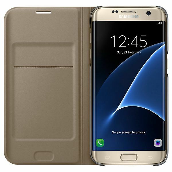 Чохол Flip Wallet для Samsung Galaxy S7 edge (G935) EF-WG935PFEGRU - Gold: фото 4 з 5