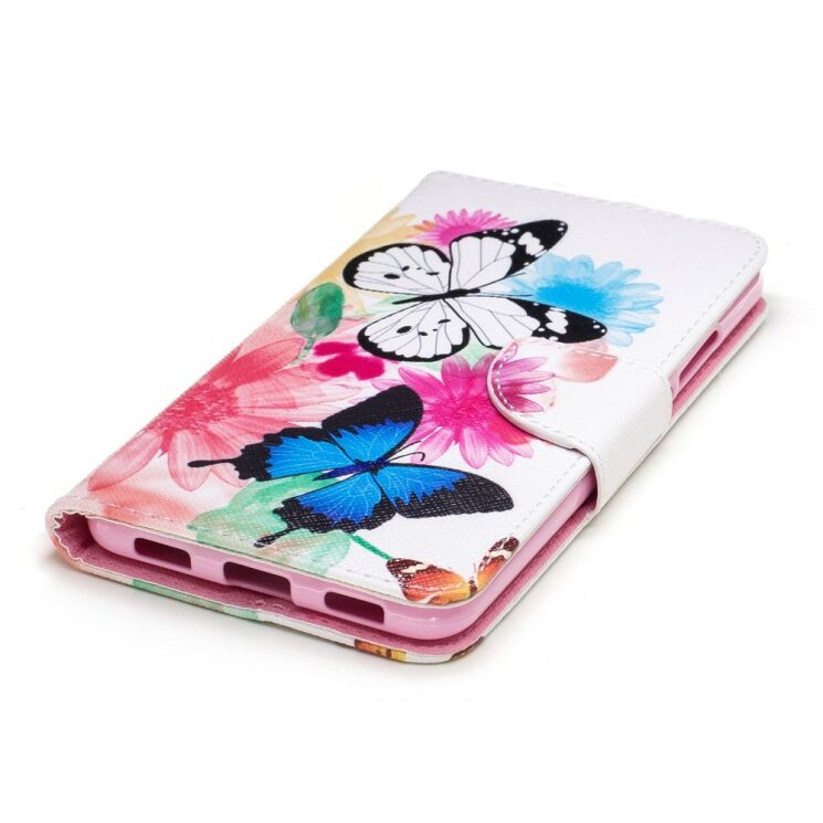 Чехол-книжка Deexe Color Wallet для Huawei Y7 - Butterfly in Flowers: фото 6 из 8