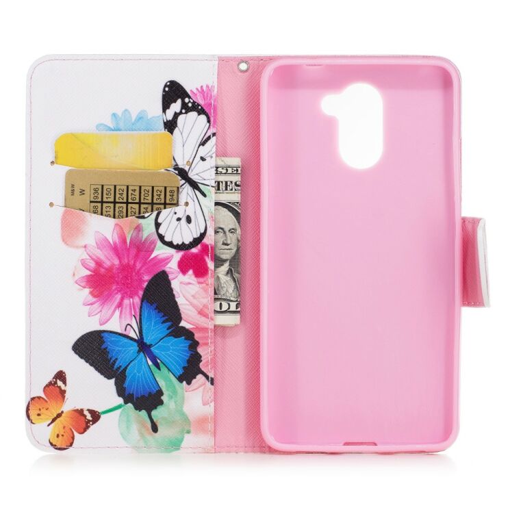 Чохол-книжка Deexe Color Wallet для Huawei Y7 - Butterfly in Flowers: фото 8 з 8