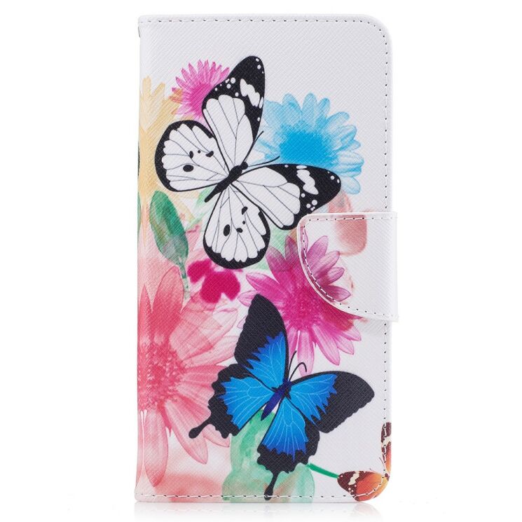 Чехол-книжка Deexe Color Wallet для Huawei Y7 - Butterfly in Flowers: фото 2 из 8