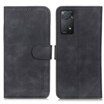 Чехол-книжка KHAZNEH Retro Wallet для Xiaomi Redmi Note 11 Pro Global (4G/5G) / 11E Pro / 12 Pro - Black: фото 1 из 12