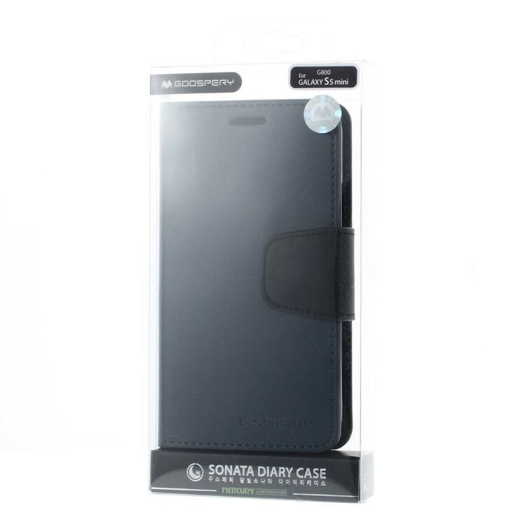 Чехол-книжка MERCURY Sonata Diary для Samsung Galaxy S5 mini - Dark Blue: фото 8 из 8