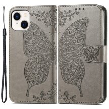 Чохол UniCase Butterfly Pattern для Apple iPhone 15 - Grey: фото 1 з 5
