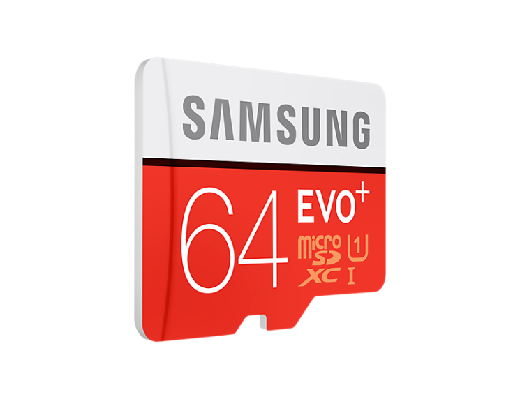 Картка пам`яті MicroSD Samsung 64GB 10 class EVO PLUS + адаптер (MB-MC64DA/RU): фото 2 з 4