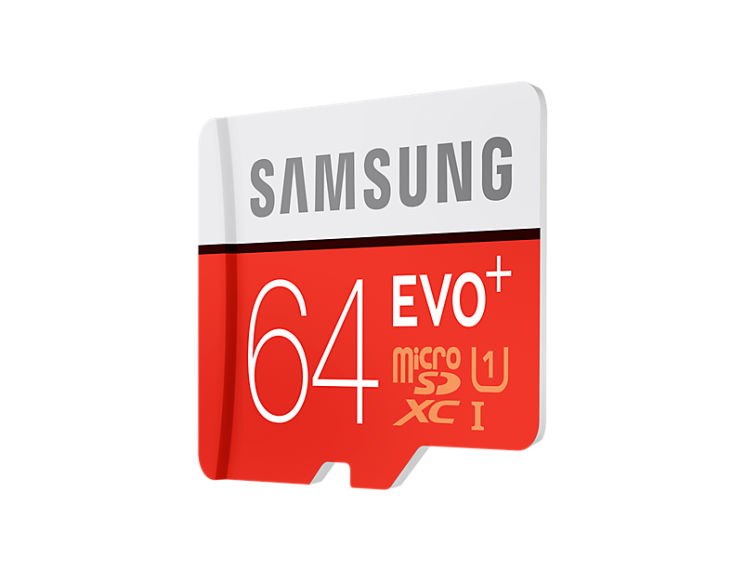 Картка пам`яті MicroSD Samsung 64GB 10 class EVO PLUS + адаптер (MB-MC64DA/RU): фото 3 з 4