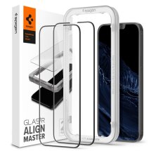 Комплект захисних стекол Spigen (SGP) AlignMaster Glas tR для Apple iPhone 13 Pro Max / 14 Plus / 15 Plus - Black: фото 1 з 7
