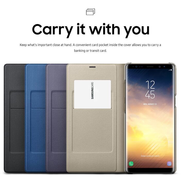 Чехол-книжка LED View Cover для Samsung Galaxy Note 8 (N950) EF-NN950PVEGRU - Violet: фото 6 из 7