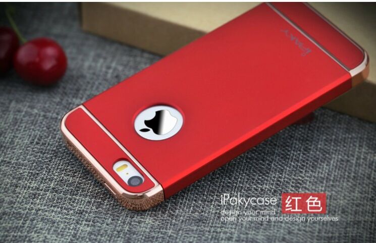 Пластиковый чехол IPAKY Slim Armor для iPhone 5/5s/SE - Red: фото 3 из 12