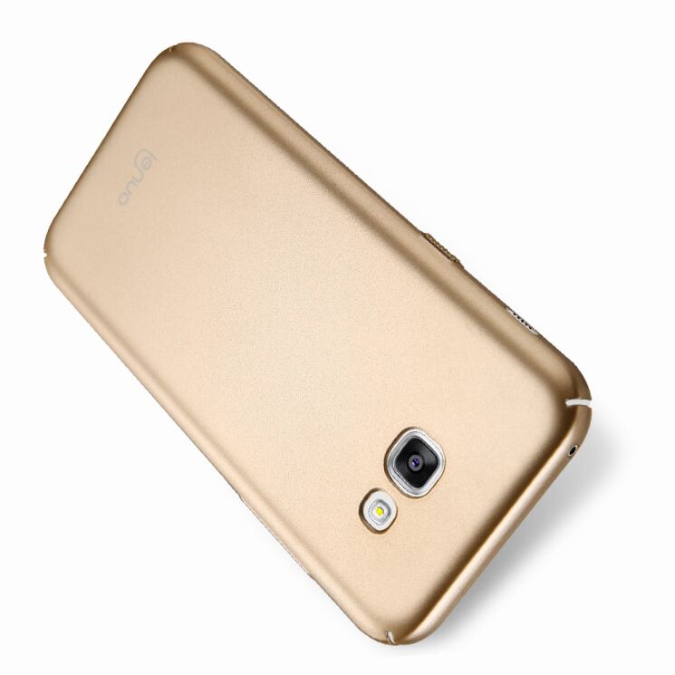 Пластиковый чехол LENUO Silky Touch для Samsung Galaxy A7 2017 (A720) - Gold: фото 4 из 12