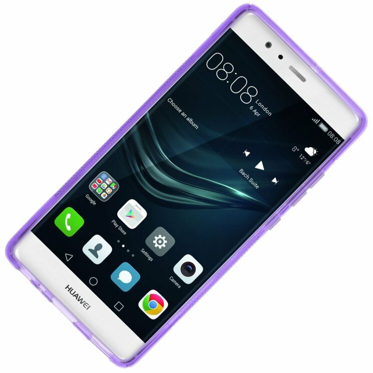 Силиконовый (TPU) чехол Deexe S Line для Huawei P9 - Purple: фото 2 из 3