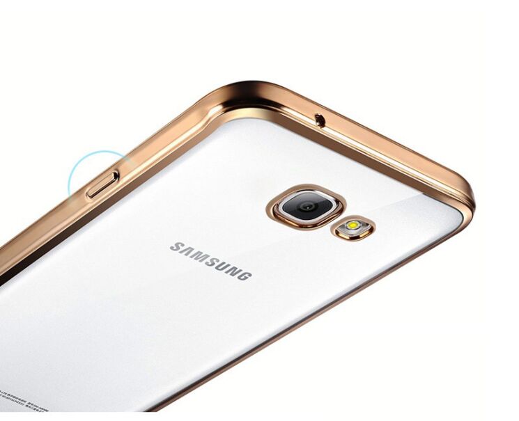 Силиконовый (TPU) чехол Deexe Glossy Border для Samsung Galaxy J5 Prime - Rose Gold: фото 7 из 9