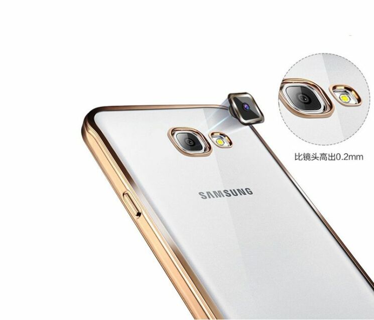Силиконовый (TPU) чехол Deexe Glossy Border для Samsung Galaxy J5 Prime - Rose Gold: фото 6 из 9
