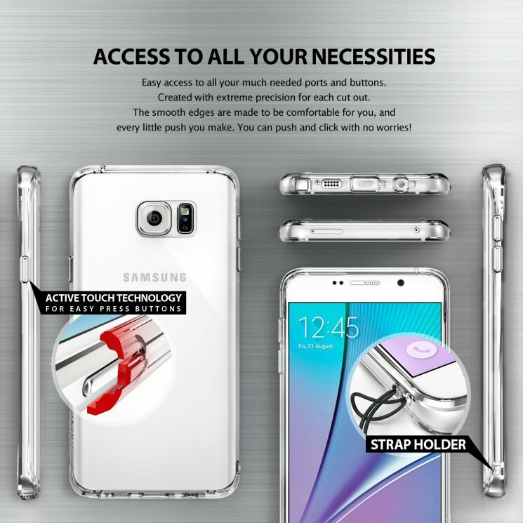 Защитная накладка Ringke Fusion для Samsung Galaxy Note 5 (N920) - Transparent: фото 6 из 6
