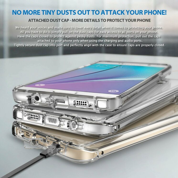 Захисна накладка Ringke Fusion для Samsung Galaxy Note 5 (N920) - Transparent: фото 4 з 6