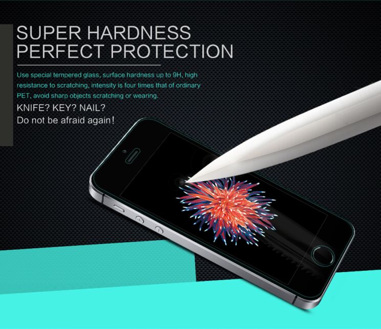 Защитное стекло NILLKIN Amazing H+ для iPhone 5/5s/SE: фото 5 из 15