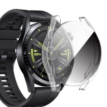 Захисний чохол Deexe Silicone Frame для Huawei Watch GT 3 (42mm) - Transparent: фото 1 з 5
