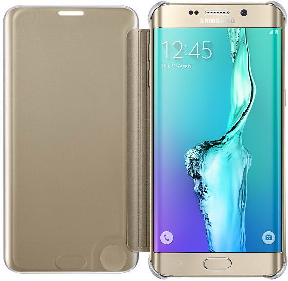 Чехол Clear View Cover для Samsung Galaxy S6 edge+ EF-ZG928CFEGRU - Gold: фото 3 из 5