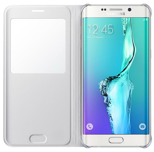 Чехол S View Cover для Samsung Galaxy S6 edge+ (EF-CG928PBEGRU) - White: фото 4 из 5