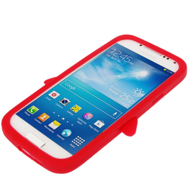 Силиконовая накладка Deexe Penguin Series для Samsung Galaxy S4 mini (i9190) - Red: фото 2 из 6