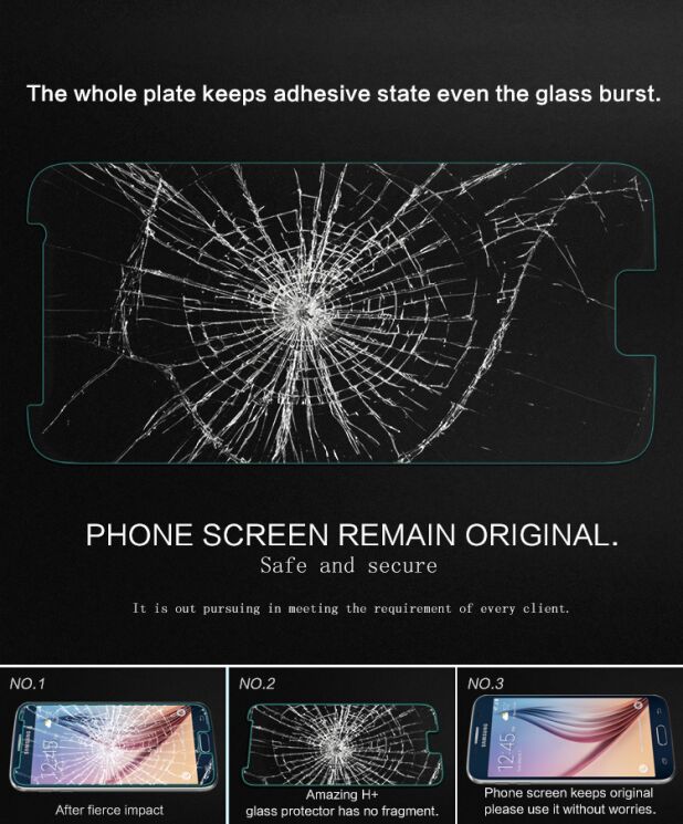 Защитное стекло NILLKIN Amazing H+ для Samsung Galaxy S6 (G920) + пленка: фото 7 из 11