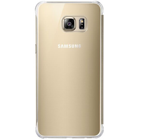 Чехол Clear View Cover для Samsung Galaxy S6 edge+ EF-ZG928CFEGRU - Gold: фото 4 из 5