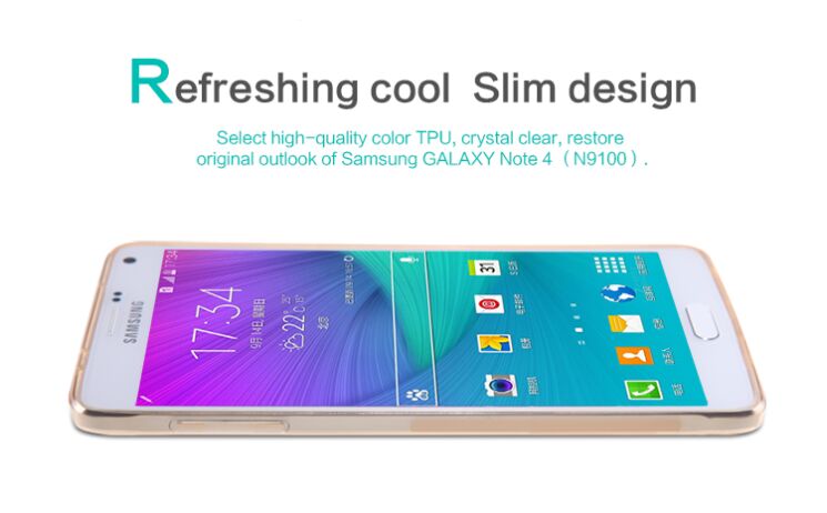 Силиконовая накладка NILLKIN Nature TPU для Samsung Galaxy Note 4 (N910) - White: фото 8 з 14