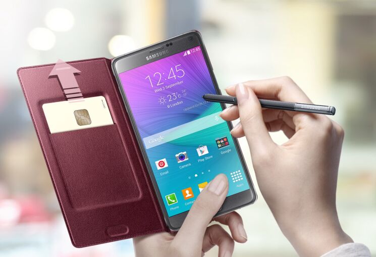 Чохол Flip Wallet Modern Edition для Samsung Galaxy Note 4 (N910) EF-WN910BCEGWW - Gold: фото 8 з 8