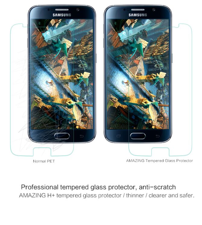 Защитное стекло NILLKIN Amazing H+ для Samsung Galaxy S6 (G920) + пленка: фото 6 из 11