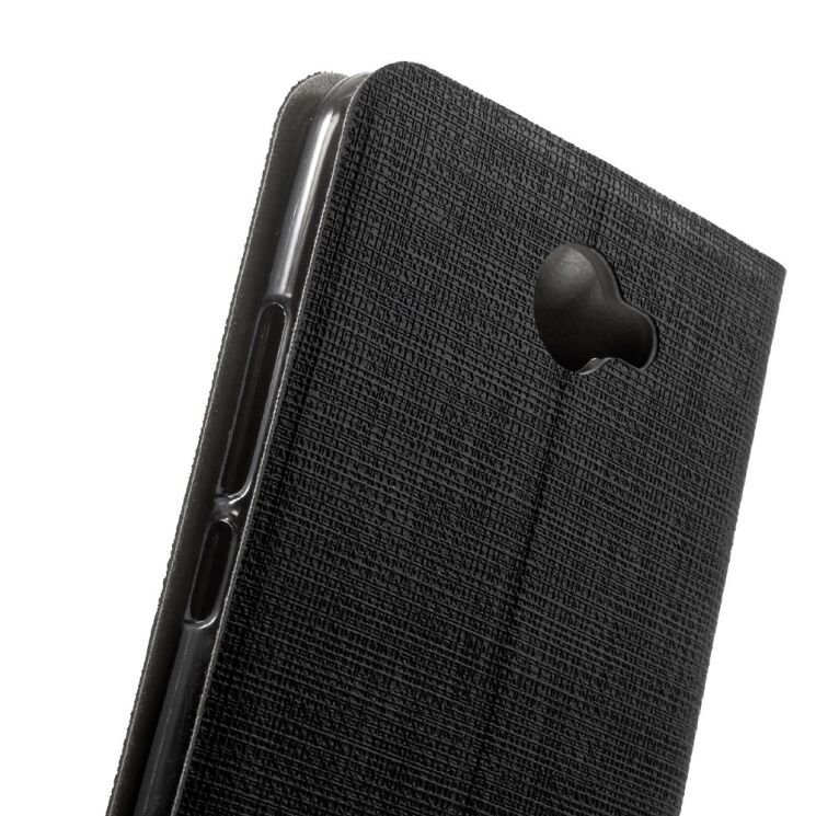 Чохол-книжка Deexe Lines Texture для Huawei Y7 - Black: фото 5 з 10