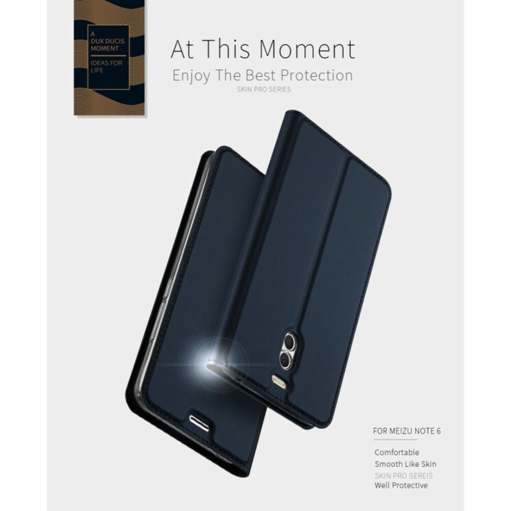 Чехол-книжка DUX DUCIS Skin Pro для Meizu M6 Note - Dark Blue: фото 7 из 11
